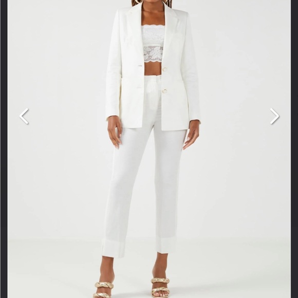 BCBG Janessa Linen Pant Suit size XS in off white with tags - Picture 1 of 5